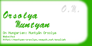 orsolya muntyan business card