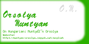 orsolya muntyan business card